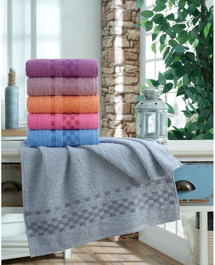 Rebeka Home Προσώπου 50x90εκ. Blue Βάρους 400gr/m²