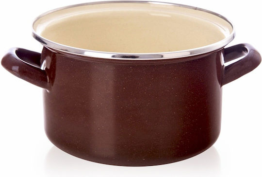 Orion Brown Retro Deep Stainless Steel Pot 2L / 18cm