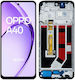 Screen with Touch Mechanism and Frame for Oppo A40 A40m Cph2669 Black