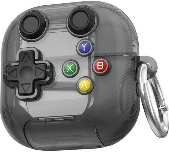 Huawei FreeClip 2 Xdcase Transparent Earbuds Case Retro Game Console Design Stand Stress Relief Button Black