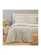 Melinen Cotton Duvet Cover Set 165x245cm Single with Pillowcase Coral Coral Aqua