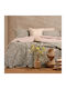 Melinen Amy Baumwoll-Bettbezug-Set 165x245 cm Einzelbett mit Kissenbezug Aqua