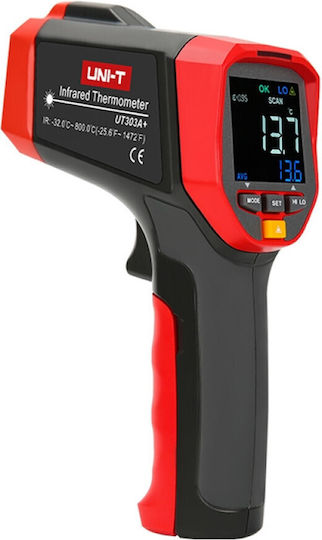 Uni-T UT303A+ Infrared Thermometer for Temperatures from -32°C to 800°C with Distance to Target Ratio 30:1