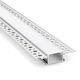 VenCore Walled LED Strip Aluminum Profile with Opal Cover for Drywall 100x1.2x1.2cm