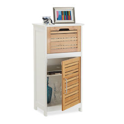 Relaxdays Badezimmerschrank 40x30x83cm Weiß 10022216