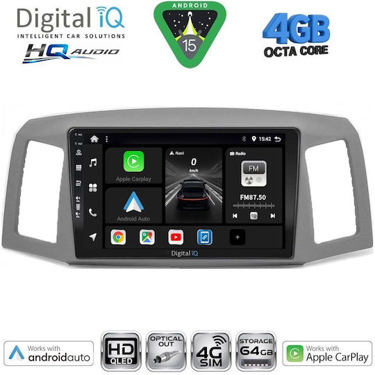 Digital IQ Ηχοσύστημα Αυτοκινήτου για Jeep Grand Cherokee 2005-2007 (Bluetooth/USB/WiFi/GPS/Apple-Carplay/Android-Auto) με Οθόνη Αφής 10"