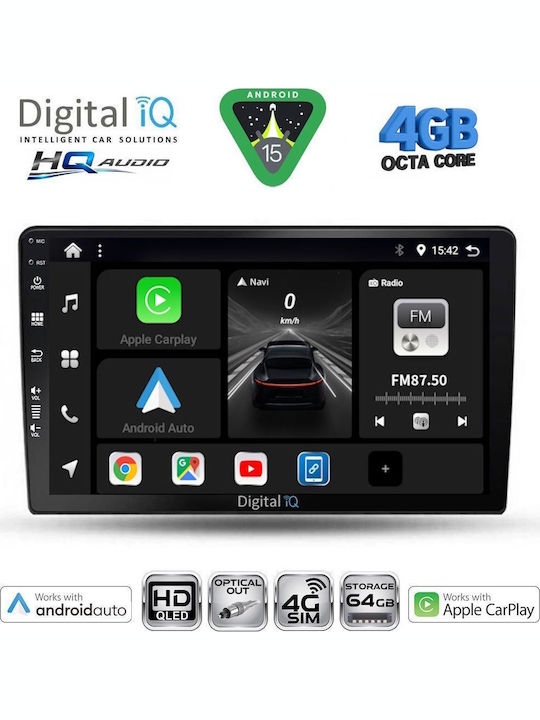 Digital IQ Car Audio System for Kia Ceed 2006-2009 Bluetooth USB WiFi GPS Apple CarPlay Android Auto with 9" Touch Screen
