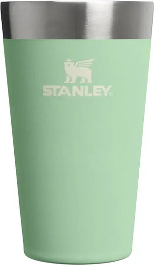Stanley Adventure Stacking Handled Tumbler Θερμός Ανοξείδωτο 470ml Pistachio με Καλαμάκι και Λαβή