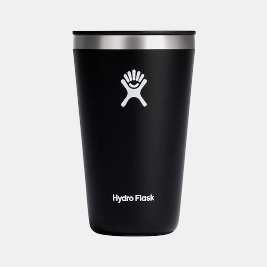 Hydro Flask All Around Handled Tumbler Θερμός Ανοξείδωτο 473ml Capri Blue με Καλαμάκι και Λαβή