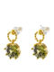 Oxette Earrings Hoops Silver Gold Plated with Stones