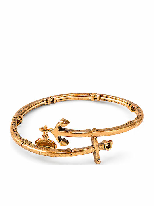 Women's Bracelet with Gold Plated Anchor Design 20cm