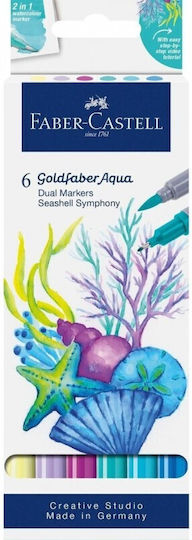 Faber-Castell Goldfaber Markers Designing Seashell Symphony Set 6 Colours