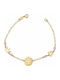 Paraxenies Women's Bracelet with Cross Design in 9K Gold