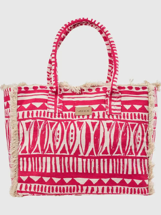 Verde Fabric Fuchsia Beach Bag
