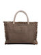 Feel & Touch Stoff Strandtasche Braun