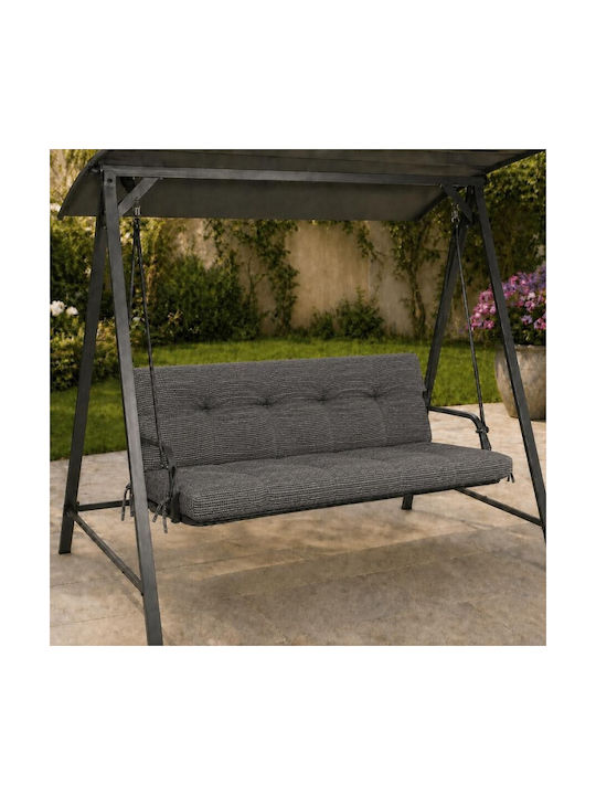 Pucioasa Gartenstuhlkissen Mit Rückenlehne Grau Melange 50x150cm