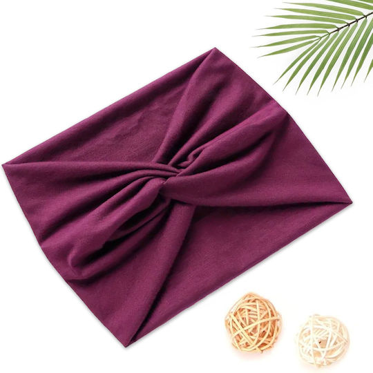 Crossed Headband Hair In Soft Cotton Refined Purple Purple