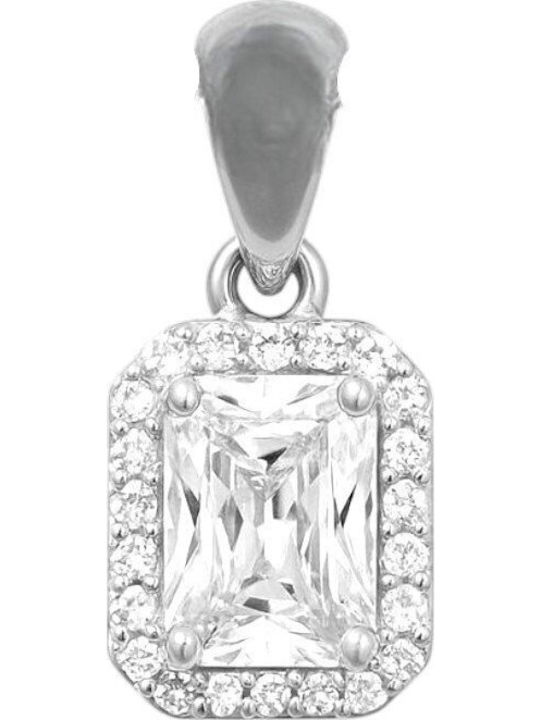 Prince Silvero Charm Rosetă din Argint cu Zircon