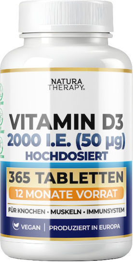 Natura Therapy Vitamin D3 Vitamine Für Die Stärkung Des Immunsystems Und Die Gesundheit Der Knochen 365 Tabletten
