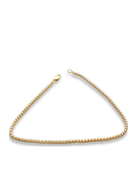 Gatsa Women's Riviera Bracelet in 14K Gold with Zircon