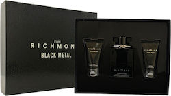 Set John Richmond Black Metal Natural Cleansing Shower Gel 50 Ml + Black Metal Body Lotion 50 Ml + Black Metal Eau De Parfum Men 100 Ml