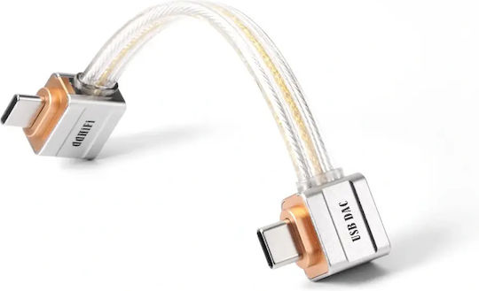Ddhifi Tc19ll L-Оформен Кабел Usb-C Към Usb-C Otg От Чисто Сребро Флагмански Hifi Цифров Сигнален Кабел 8.5см