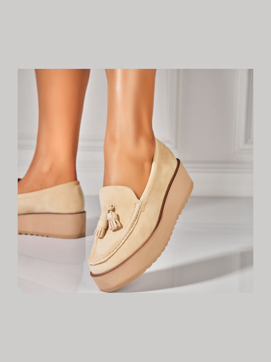 Seastar Shoes Mocasini Dama Din Piele Bej