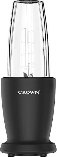 Crown Μπλέντερ με Πλαστική Κανάτα 540 ml 300W Inox CTB-1000