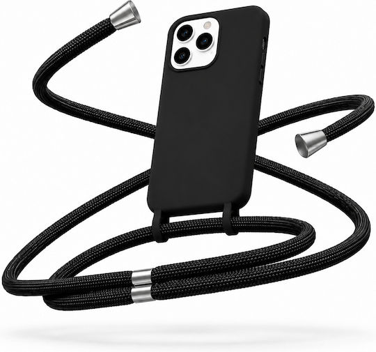 Калъф Силиконов С Връзка Iphone 17 Pro Черен Mobicase