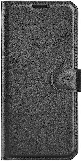 Tel1 Xiaomi Redmi Note 11 Pro+ 5G Litchi Texture Horizontal Book Mobile Phone Case Black