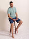 Sofiaman Sommer Herrenpyjama Baumwolle Beech