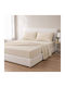 Olia Home Σετ Σεντόνια Διπλά 200x260εκ. Μπεζ (4τμχ)