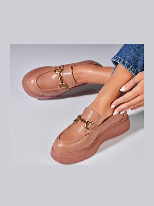 Damen Mokassins in Khaki Farbe