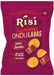 Risi Kartoffelchips Geschmack Jamon Wellenförmig Glutenfrei 125gr Risi Kartoffelchips Geschmack Jamon Wellenförmig Glutenfrei 125gr