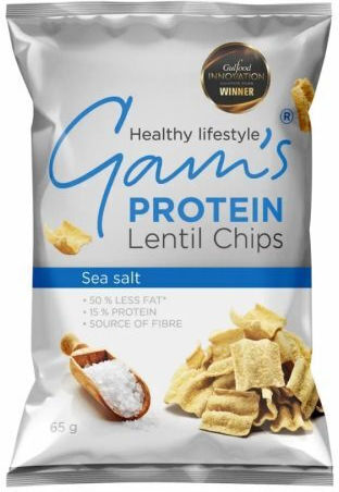 Chipsuri De Linte Proteice Cu Sare De Mare Gam's 65gr