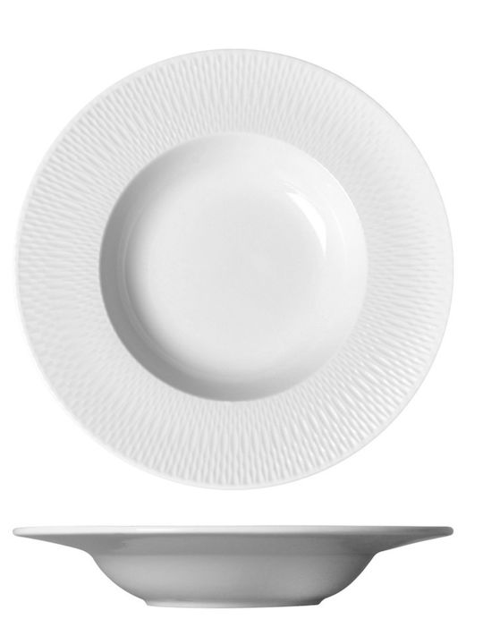 Prestige Elegance Deep Plate From White Porcelain With Diameter 23cm