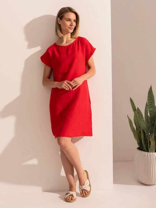 Sofiaman Καλοκαιρινό Mini Φόρεμα Coral