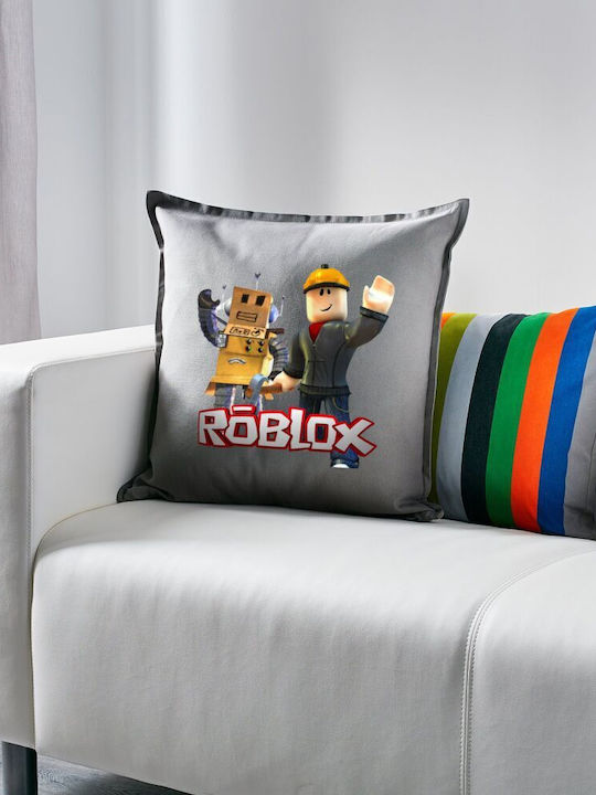 Roblox Kids Throw Pillow Gray 100% Cotton Contains Filling 50x50cm