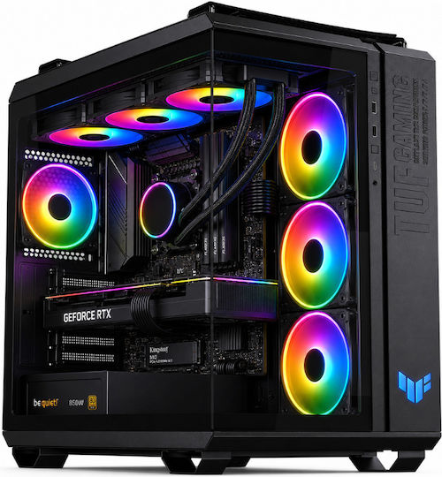 Vengeance Gamer's Choice Sentinel TUF Edition-V8 Гейминг Настолен Компютър (Ryzen 7-9800X3D/32GB DDR5/1.0TB SSD/GeForce RTX 5080/Без Операционна Система)