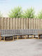 Ecksofa Outdoor-Hölzernes mit Kissen 404x166.5x73cm
