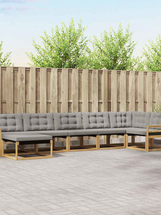 Corner Outdoor Sofa Wooden with Cushions 408x17...