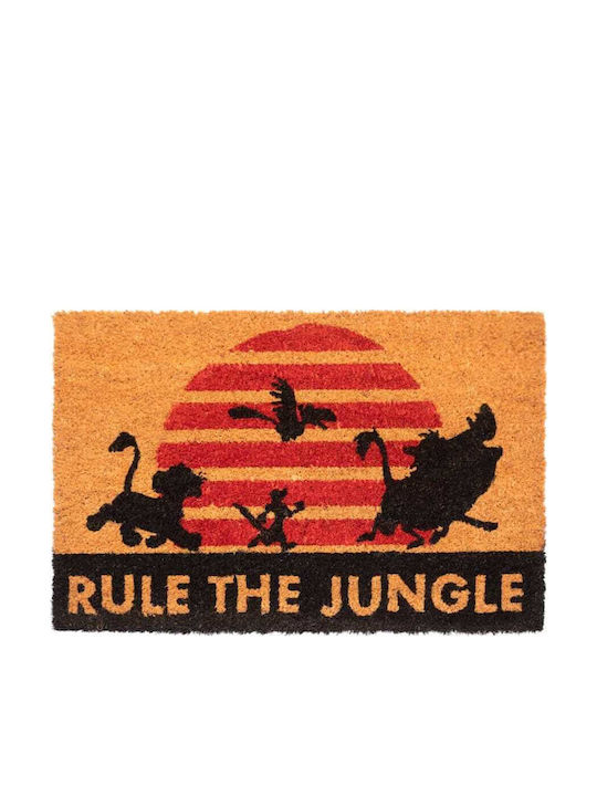 Grupo Erik Doormat from Coconut Fiber with Non-Slip Backing Lion King 40x60cm
