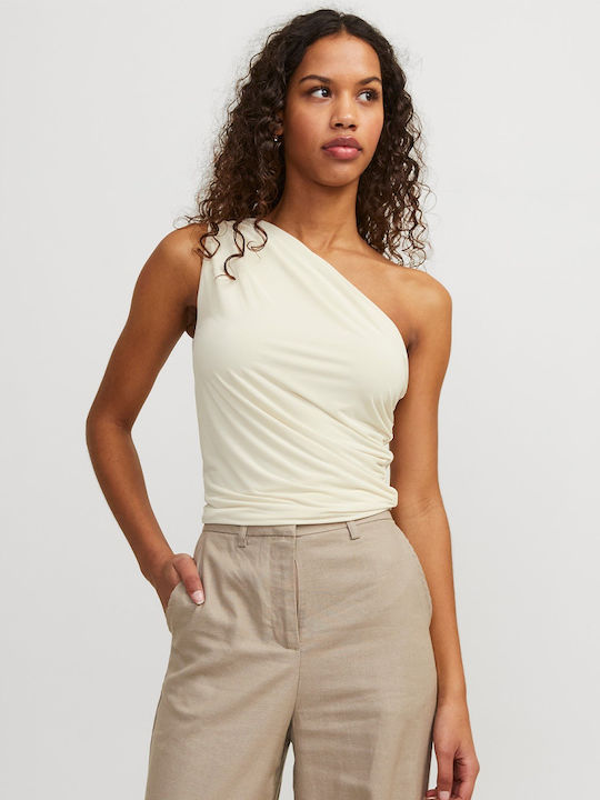 Jack & Jones Women's Blouse One Shoulder Ecru Jack & Jones Women's Blouse One Shoulder Ecru