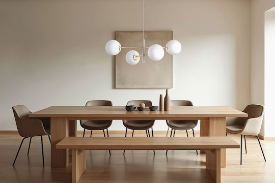 Light Home Κρεμαστό Φωτιστικό Χρυσό με Ντουί E14