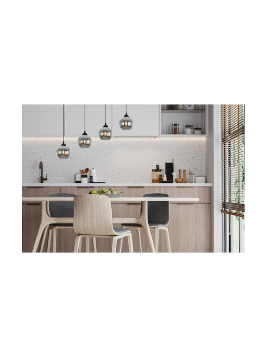 Light Home Висящо Таванно Осветително Тяло Черна Топка с Цокъл E27