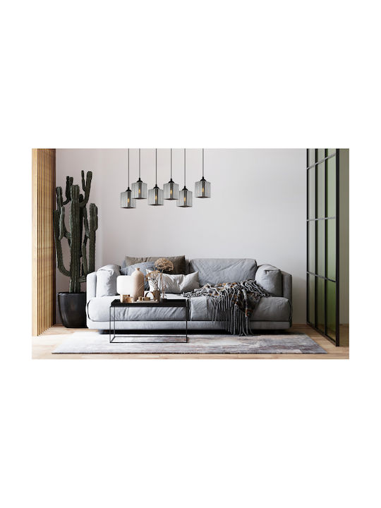 Light Home Κρεμαστό Φωτιστικό Μαύρο με Ντουί E27