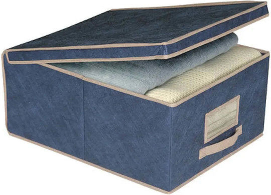 Ordinett Fabric Clothing Storage Box in Blue Color 50x40x25cm