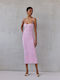Midi Evening Dress Baby Pink