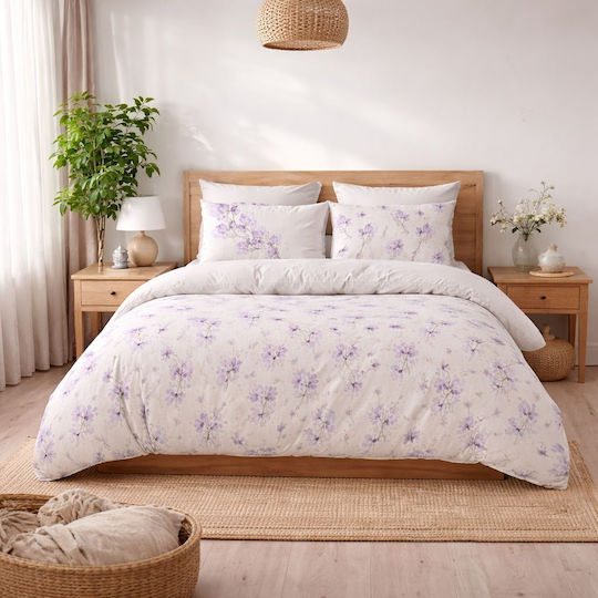 Σετ Κουβερλί Μονό Μωβ 150x210cm 5τμχ