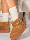 Wildleder Stiefeletten Damen Braun